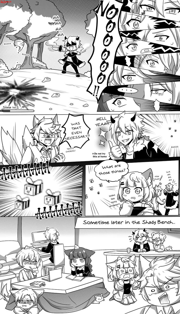 B/W 4koma